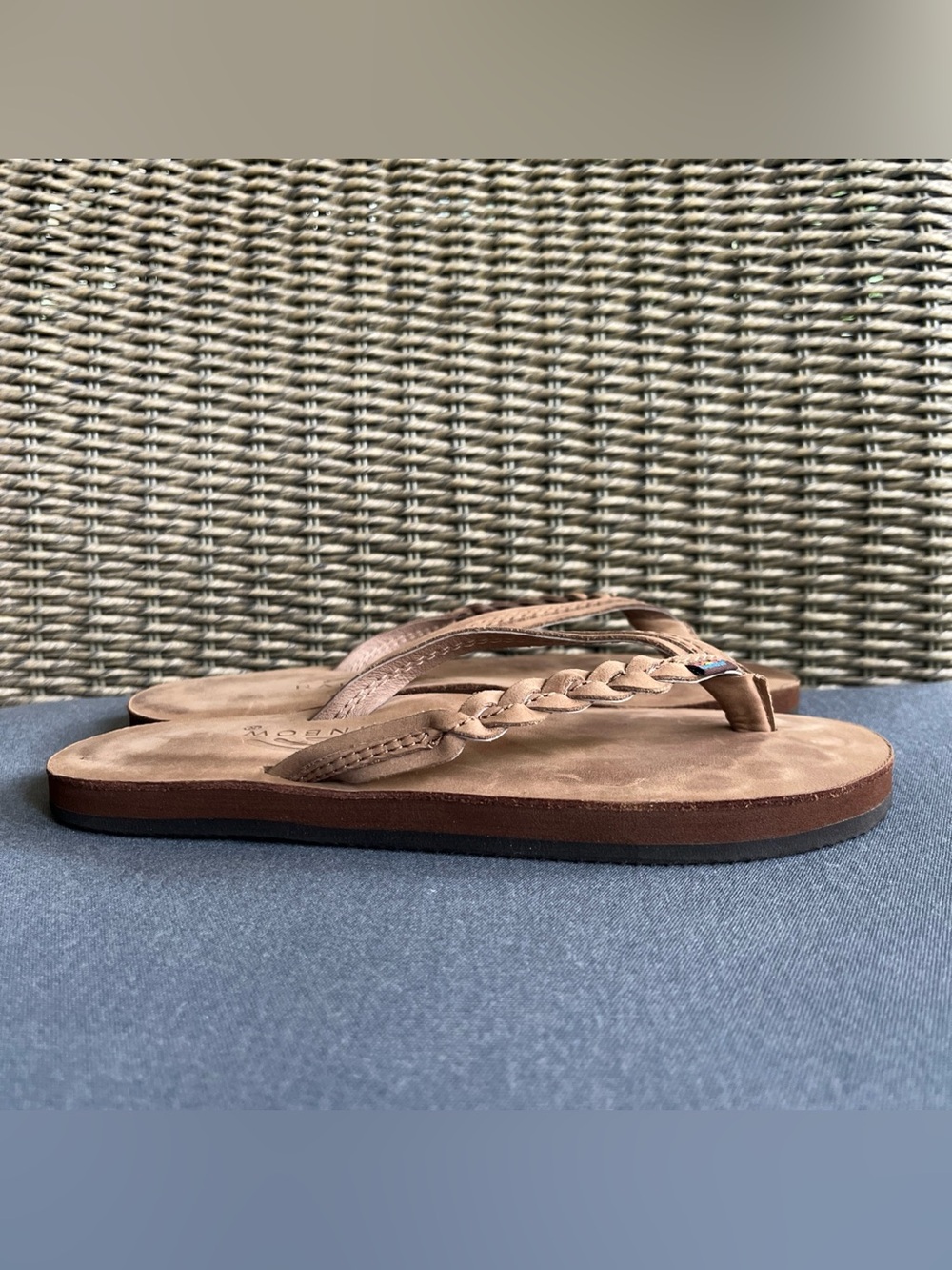 Rainbow Flirty Braidy leather sandal wms S 5.5-6.5 - Picture 2 of 7